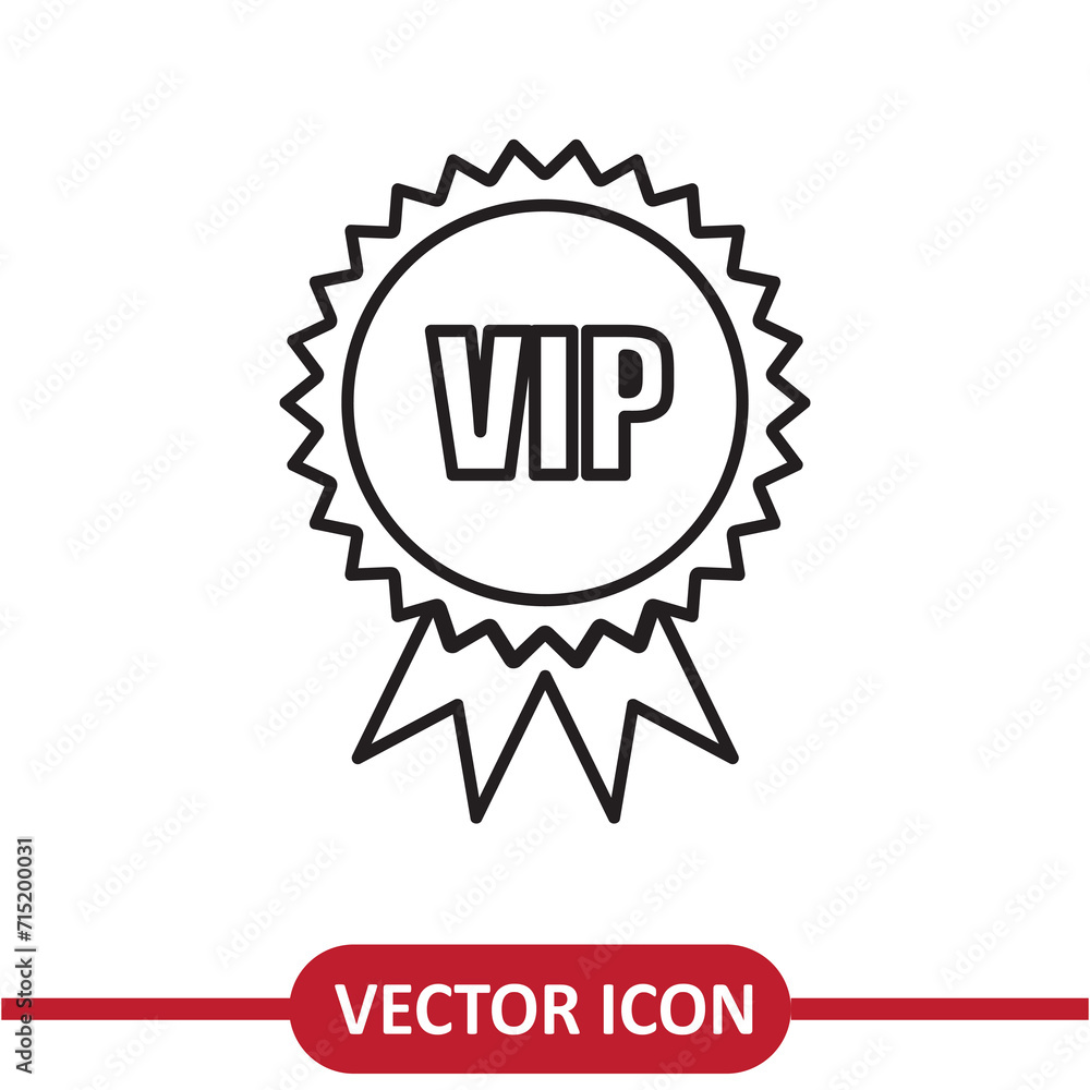VIP vector icon. Priority sign flat liner simple illustration on white background..eps VIP vector icon. Priority sign flat liner simple illustration on white background..eps
