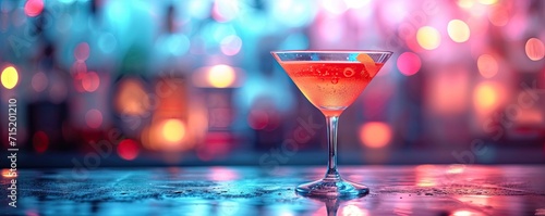 Cocktail drink epitomizing alcohol elegance in beverage perfect for bar and party settings ice chilling martini embodying cold in glass refreshment background celebration with fresh vodka at nightclub