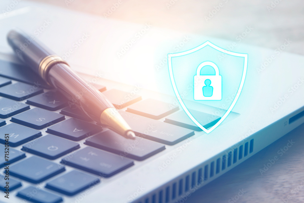 Fototapeta premium network security policy , cyber risk management 