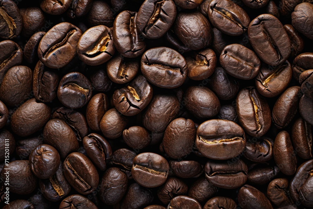 Obraz premium lots of coffee beans tossed on the ground