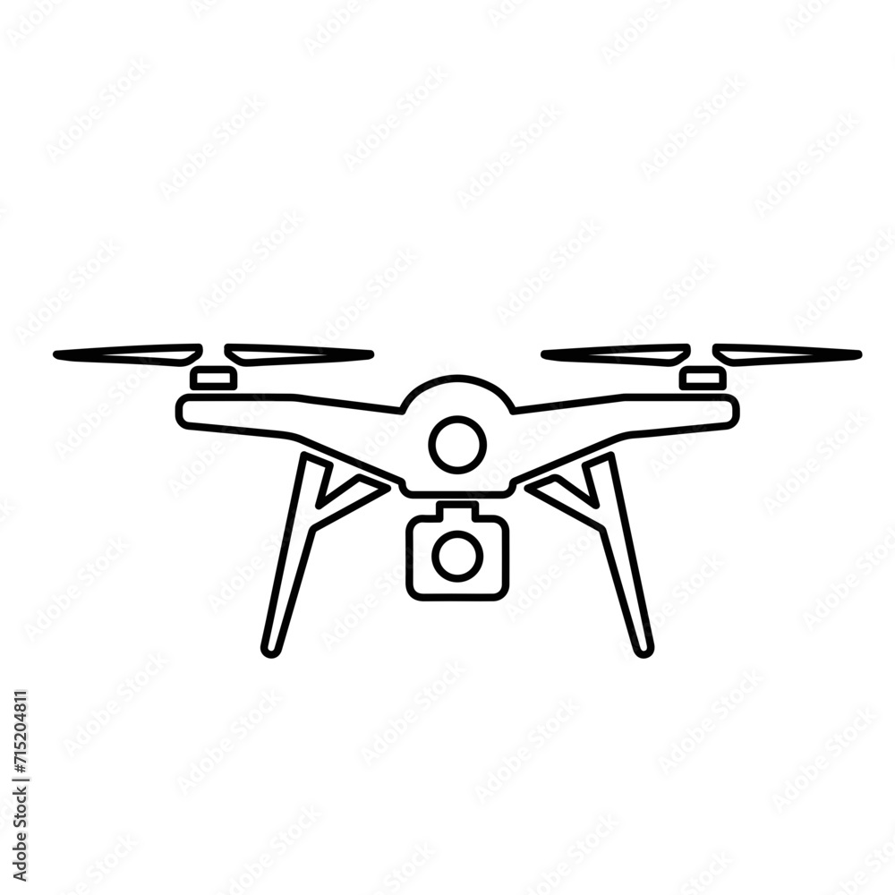 drone concept line icon. Simple element illustration, outline symbol design. drone concept line icon. Simple element illustration, outline symbol design.