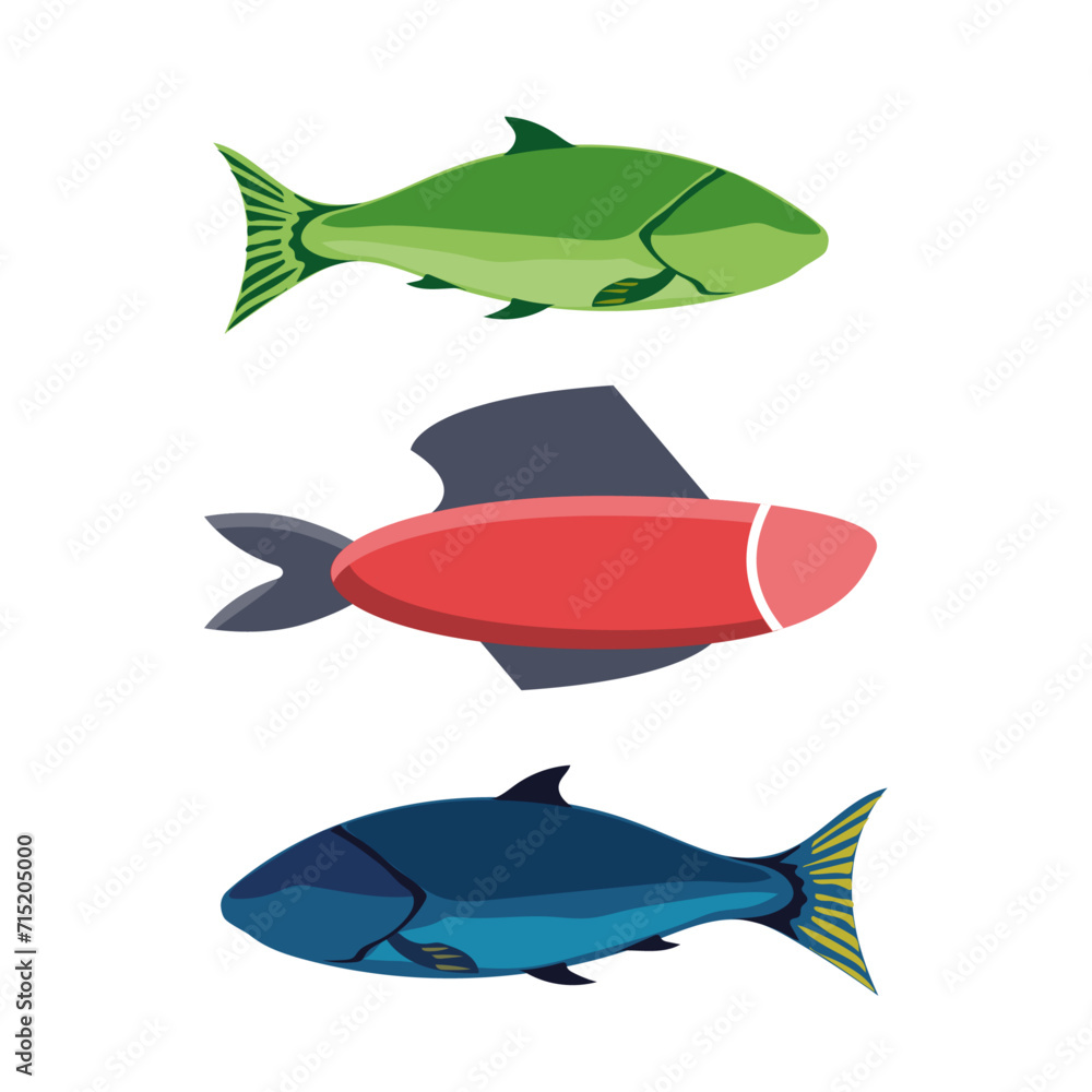 River fish. Set of freshwater aquarium cartoon fishes. varieties of ornamental popular color fish. Flat design fish. Vector illustration, River fish. Set of freshwater aquarium cartoon fishes. varieties of ornamental popular color fish. Flat design fish. Vector illustration,