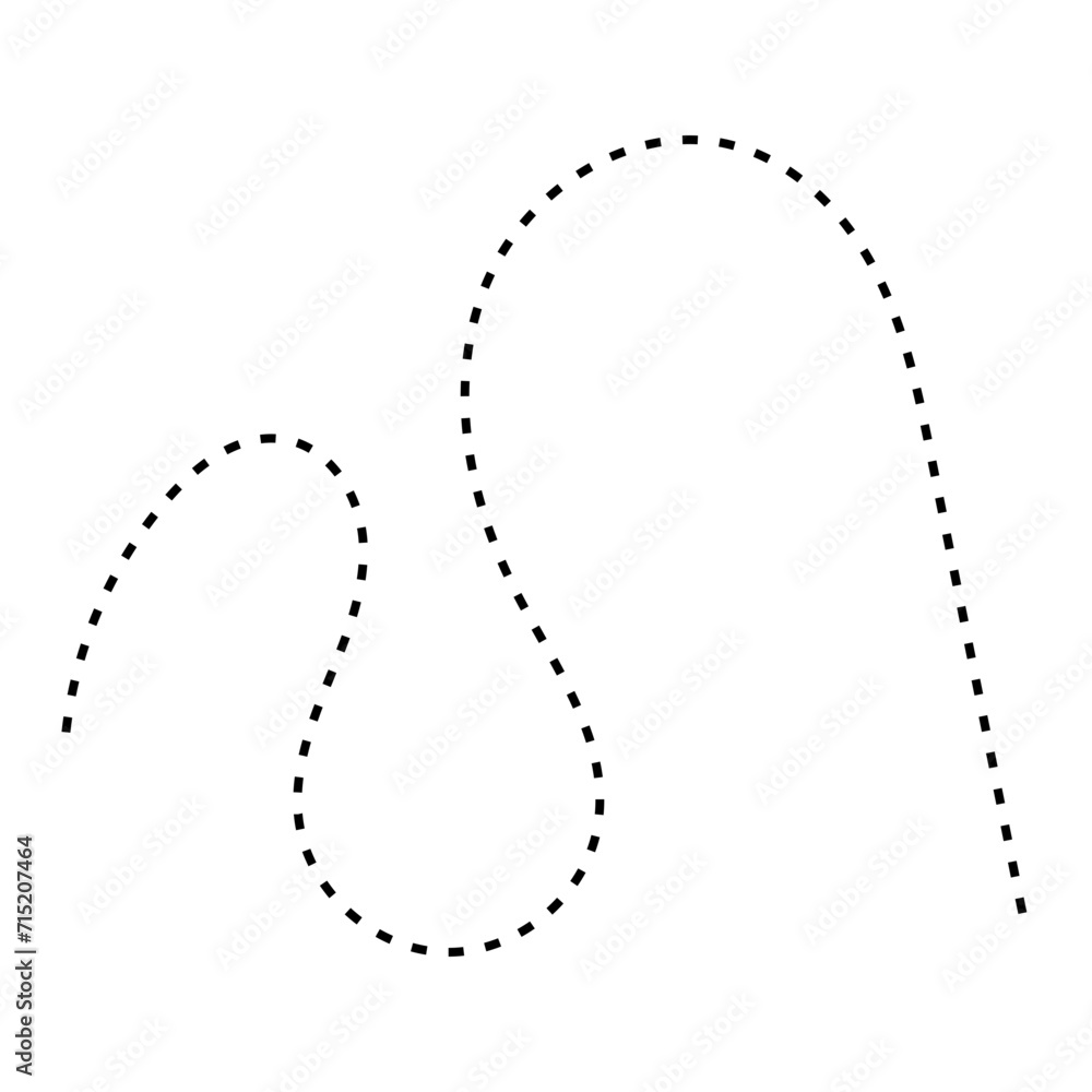 Wavy Dashed Line Vector Wavy Dashed Line Vector