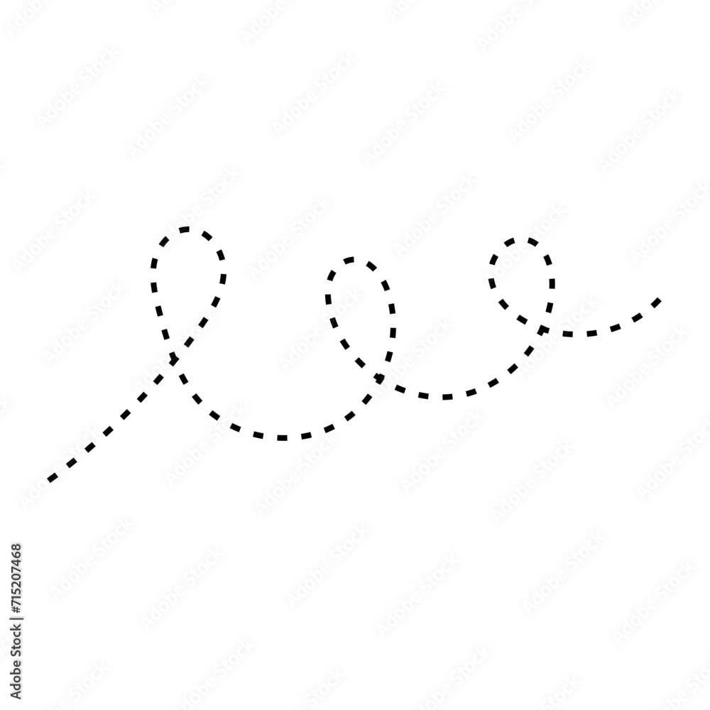 Wavy Dashed Line Vector Wavy Dashed Line Vector