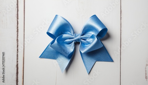 Artistic Illustration of a Gift Bow on White Wood