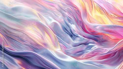 The fluid background looks like flowing silk with subtle pastel color gradations giving the impression of elegance and luxury