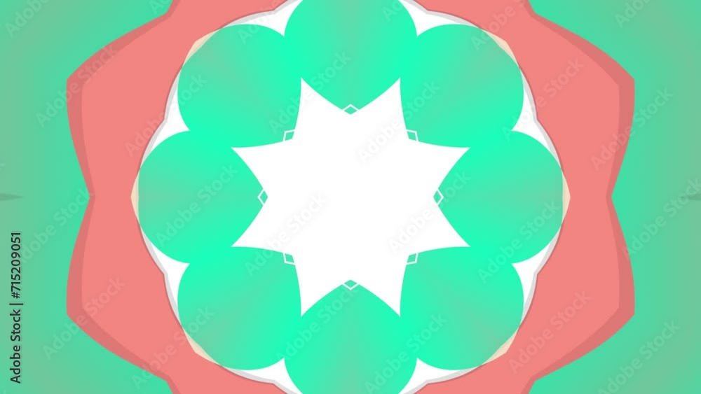Abstract color background with symmetrical repeating patterns. Seamless looping animation. Abstract color background with symmetrical repeating patterns. Seamless looping animation.