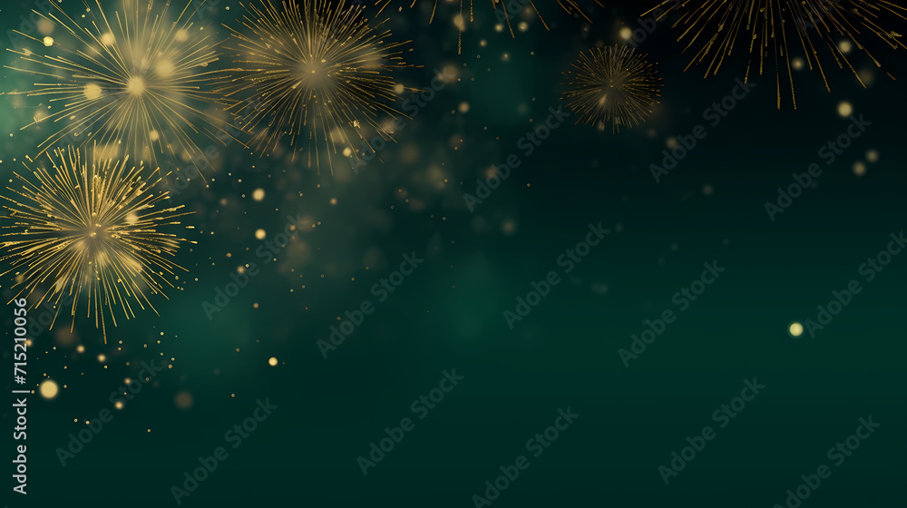 Fototapeta premium Beautiful fireworks background at night for holiday decoration