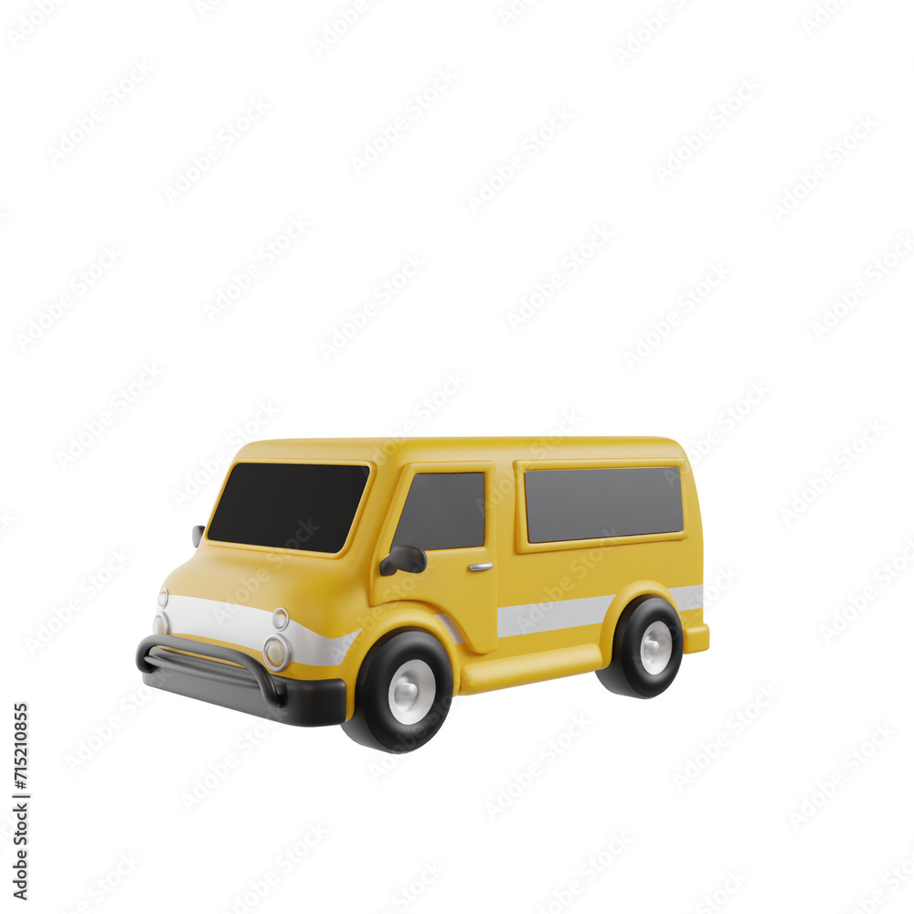 Vehicles 3d icons render clipart