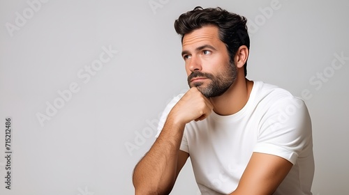 A person in a pensive pose, deep in thought , person, pensive pose, deep in thought