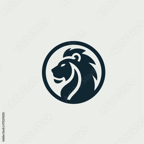 Lion head logo minimalist