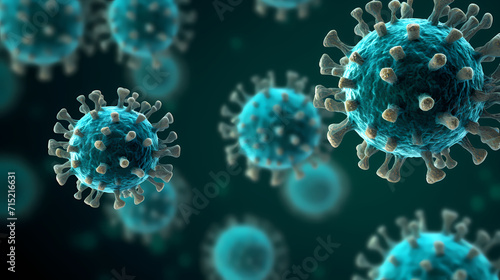 Virus cells abstract science concept, medical research background © Derby