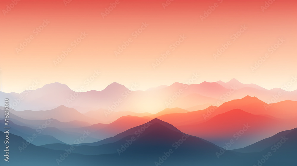 mountains in the morning background