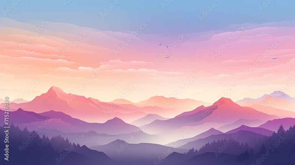 Fototapeta premium sunrise in the mountains background