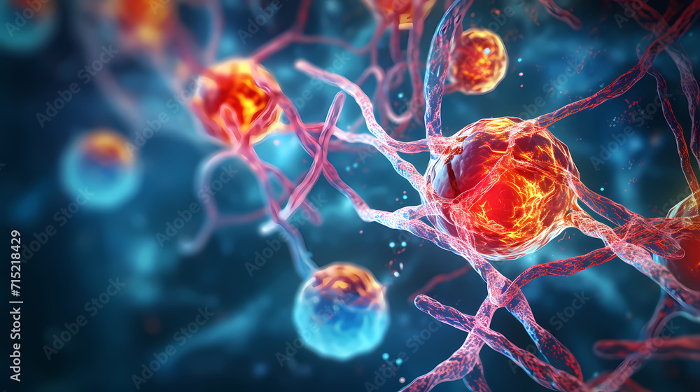 Cell background, virus cells, medical research background Cell background, virus cells, medical research background