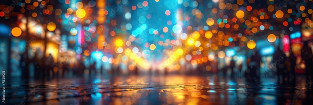 Abstract Blur Background Night Market Shopping, Background HD, Illustrations