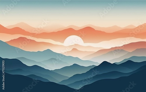 Very beautiful abstract landscape poster

