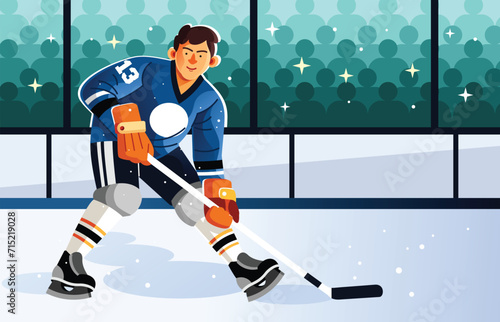 Ice Hockey Illustration (ID: 715219028)