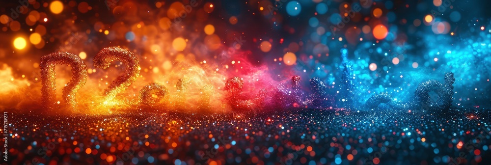 Abstract Colorful Firework Background New Year, Background HD, Illustrations