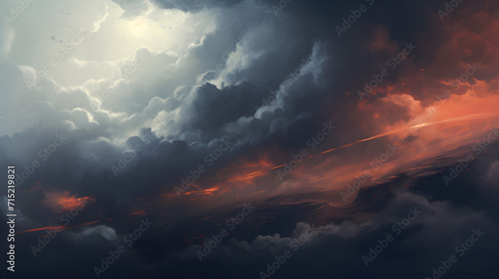 Fototapeta premium gloomy cloud and sky