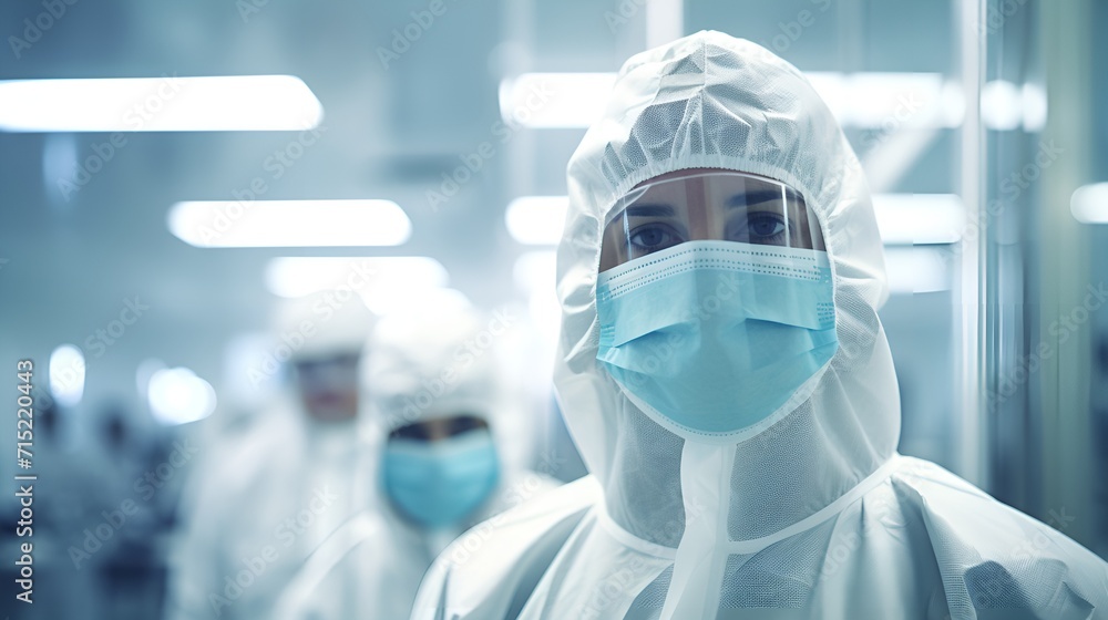 A scientist in a cleanroom looking at test tubes , scientist, cleanroom, test tubes A scientist in a cleanroom looking at test tubes , scientist, cleanroom, test tubes