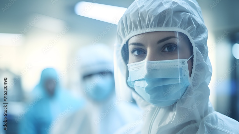 A scientist in a cleanroom looking at test tubes , scientist, cleanroom, test tubes A scientist in a cleanroom looking at test tubes , scientist, cleanroom, test tubes