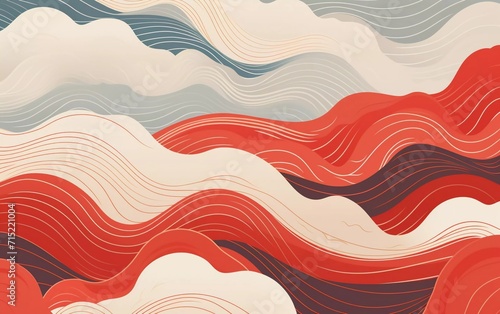 Japanese background with very striking abstract wave vector


