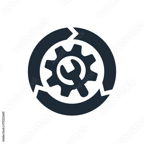 Easy installation. Options available. Vector linear icon isolated on white background.