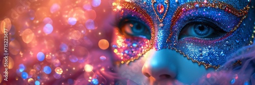 Carnival Mask Glittering Background, Background HD, Illustrations © Cove Art