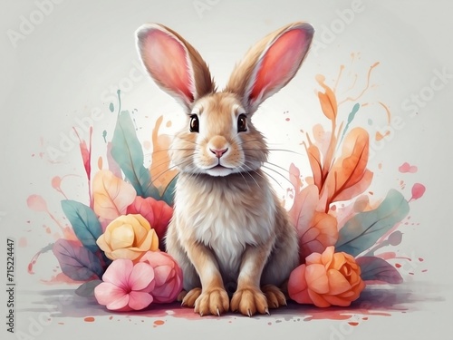 Cheerful Rabbit Illustration