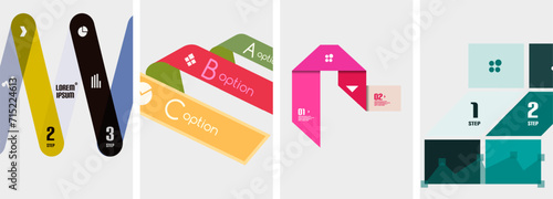 Set of line infographic backgrounds. Vector illustration For Wallpaper, Banner, Background, Card, Book Illustration, landing page