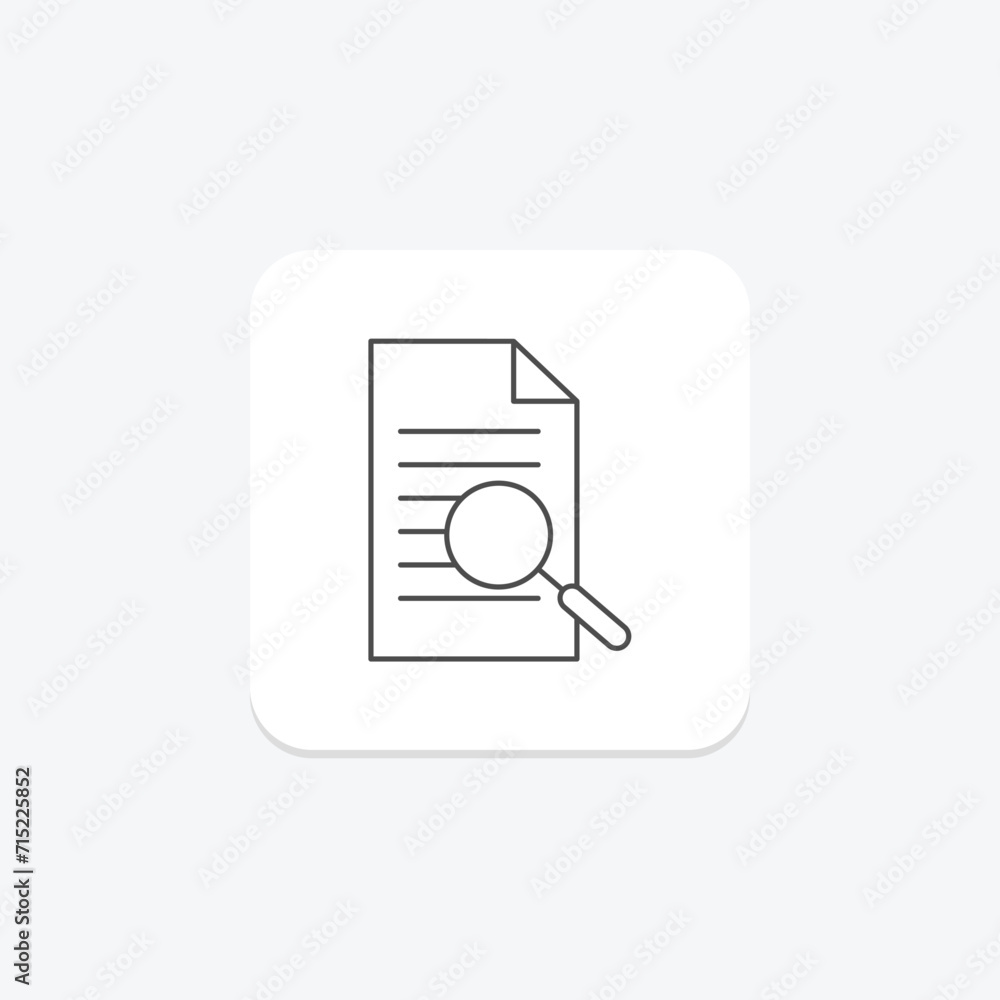 Research grey thin line icon , vector, pixel perfect, illustrator file Research grey thin line icon , vector, pixel perfect, illustrator file