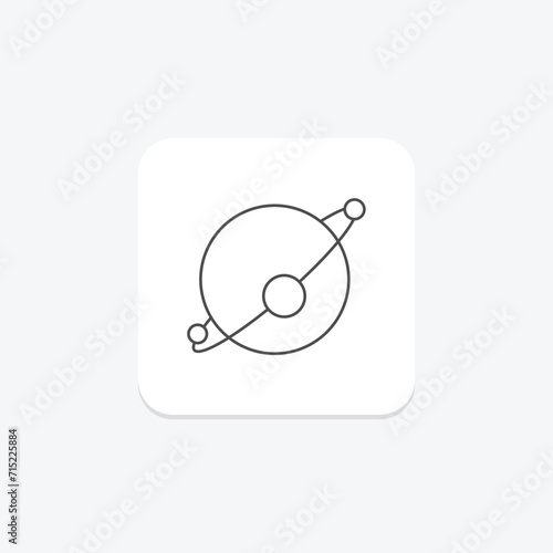 Astronomy grey thin line icon , vector, pixel perfect, illustrator file