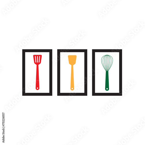 kitchen tool cook icon logo vector