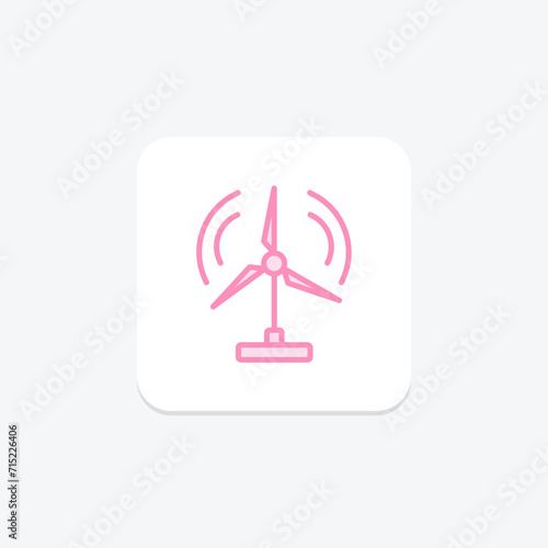 Wind Power color outline icon , vector, pixel perfect, illustrator file