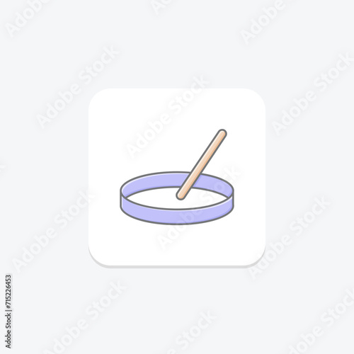 Petri Dish awesome lineal color icon , vector, pixel perfect, illustrator file