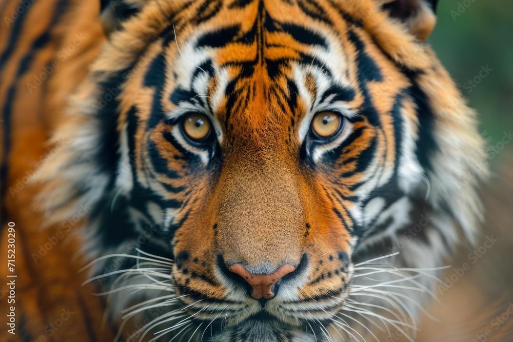 Fototapeta premium Close-Up Portrait of a Majestic Tiger