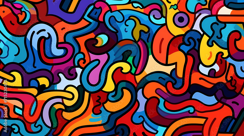 custom made wallpaper toronto digitalAbstract seamless doodle background, artistic background
