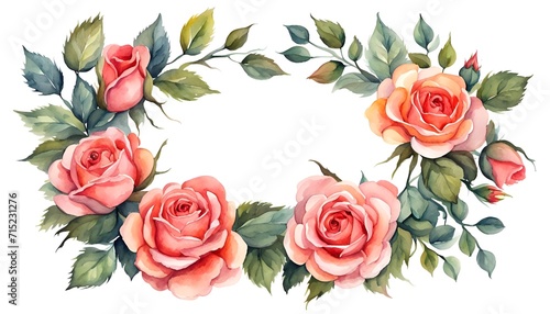 Set of floral bouquet of roses flowers  Watercolor  spring collection of hand drawn flowers  Botanical plant illustration   elegant watercolor  mother s day  women s day  banner  templates  ai