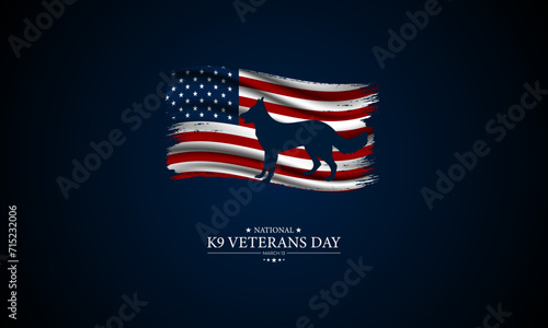 National K9 Veterans Day Background Vector Illustration photo