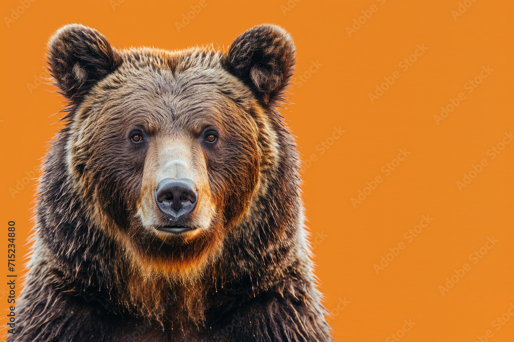 brown bear close up portrait with copy space brown bear close up portrait with copy space