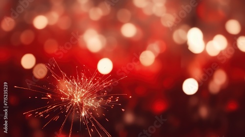 Fireworks and Bokeh in New Year Eve and Copy Space  Abstract Background  Lunar  Chinese 