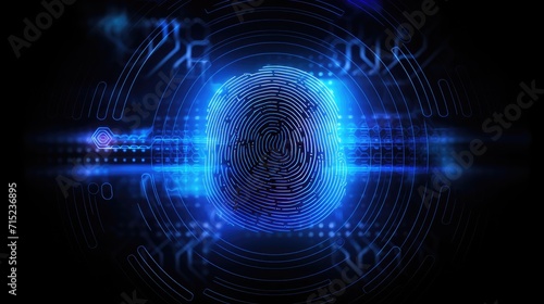 Biometric identification for authentication solid background © Gefo