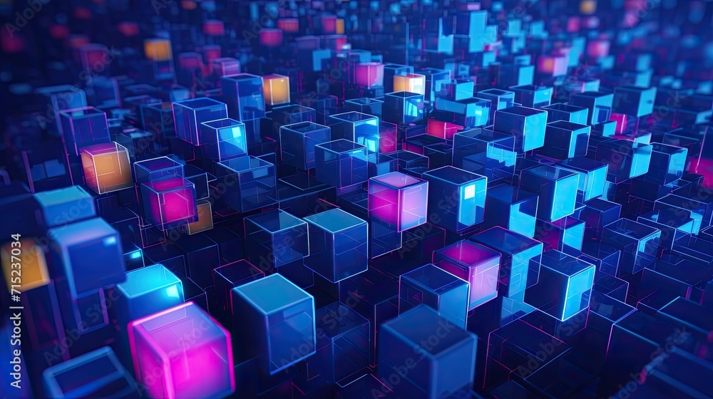 Blockchain for decentralized data storage solid background Blockchain for decentralized data storage solid background