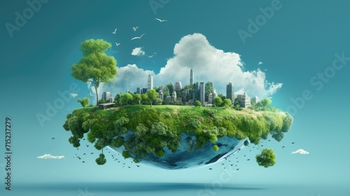 Carbon footprint offsetting platforms for carbon neutral operations solid background photo