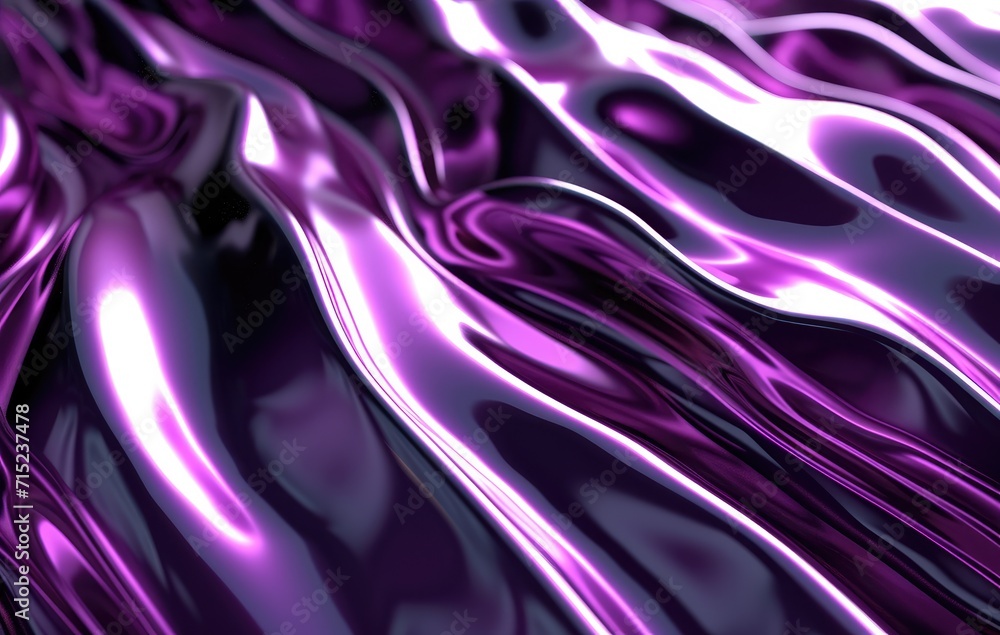 Obraz premium Wave Violet Metallic 3D abstract Background.
