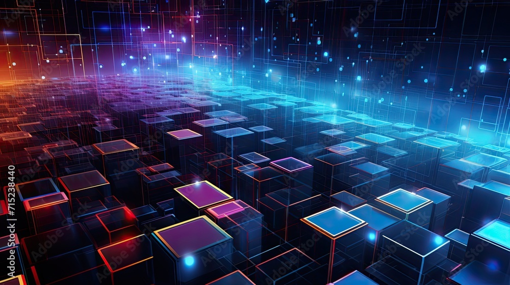 Obraz premium Quantum computing for optimization problems solid background