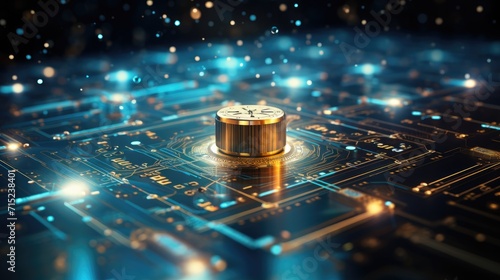 Quantum computing for cryptography solid background