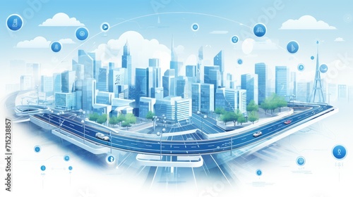 Smart city sensors for real time environmental monitoring solid background