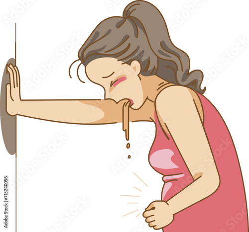 pregnant woman vomiting